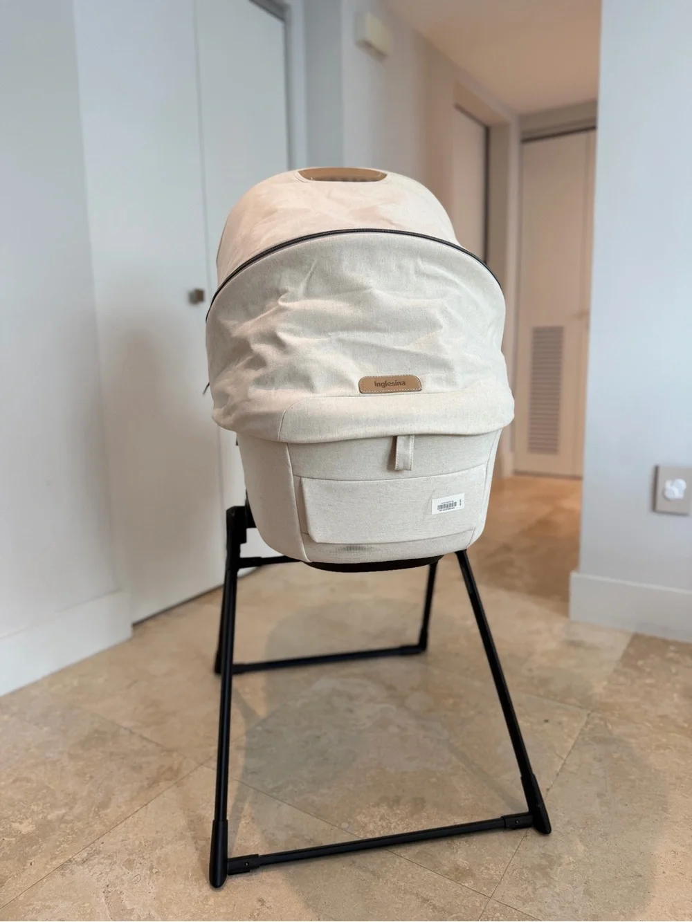 INGLESINA ELEMENT Pure Ecrù carrycot & standup. Both NEW - never used.